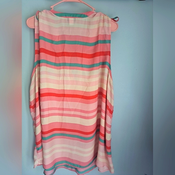 Torrid coral stripe top plus Sz 4 sleeveless spring summer casual - Picture 6 of 6